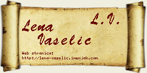 Lena Vaselić vizit kartica